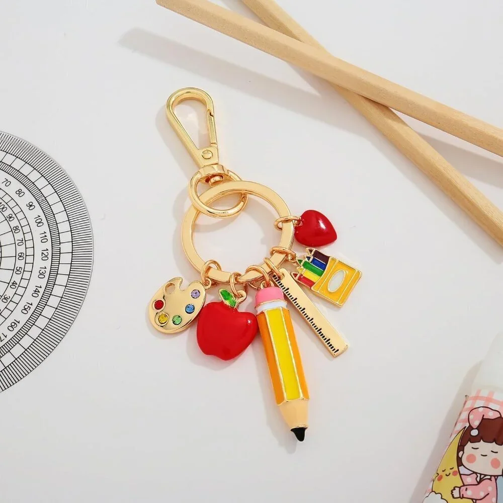 Colorful Teacher Keychain Bag Charm Rope Evil Eye Purse Accessory
